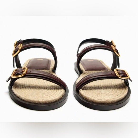 Leather sandals with jute insole - Picture 4 of 7